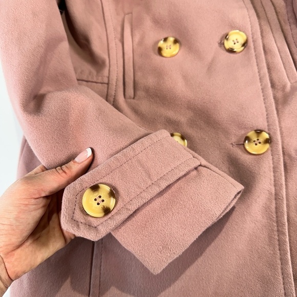 Thread & Supply peacoat warm layering tailored fit double breasted blush M - Picture 4 of 14